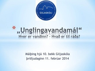 Sjálfsmynd unglinga