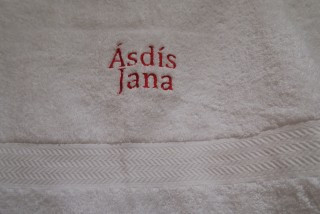 10.bekkur er að selja merkt handklæði