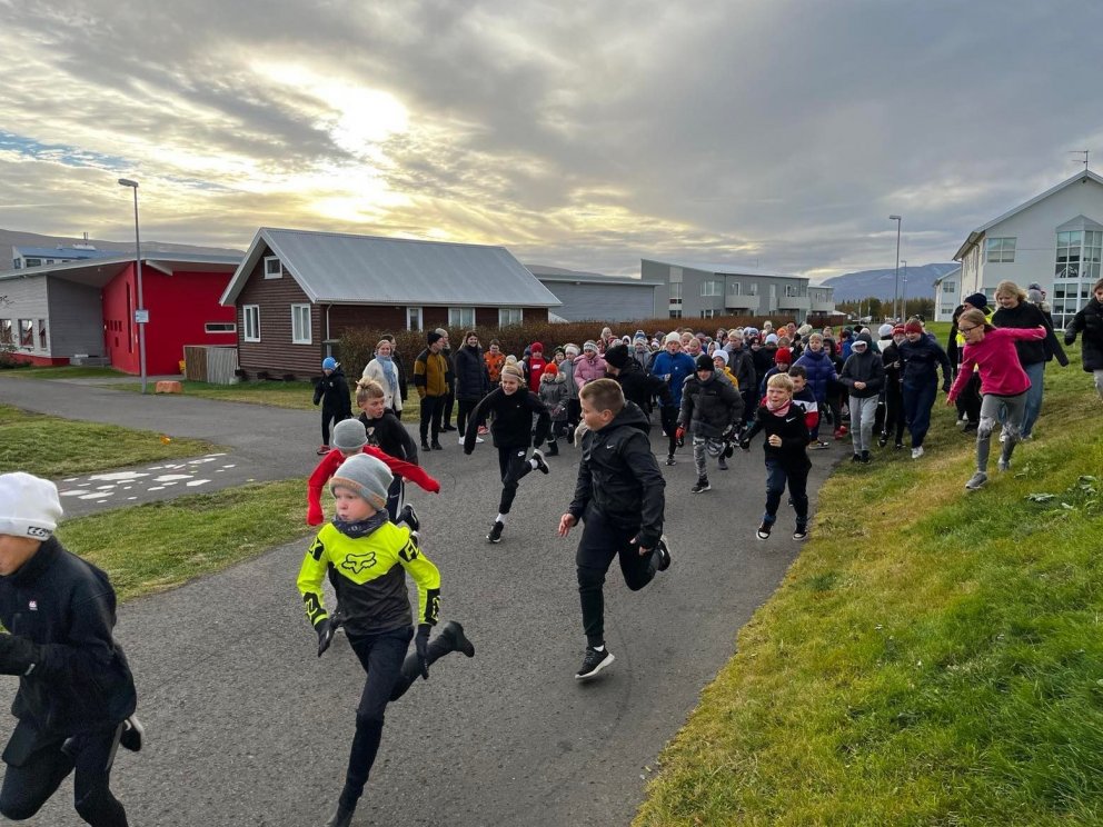 Nemendur tóku þátt í Ólympíuhlaupi ÍSÍ