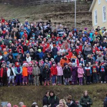 Myndir frá söngnum í miðbænum!