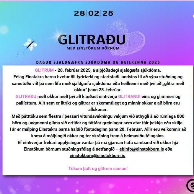 28. febrúar Dagur einstakra barna